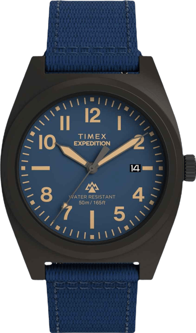 Men's Quartz Analog Blue eco-conscious Fabric Watch, 39mm