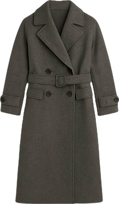 Women's Double-Breasted Belted Wrap Coat