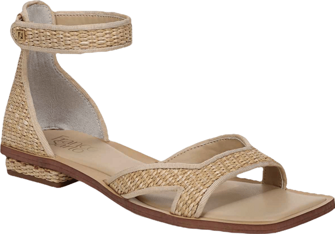 Women's Elisa Open Square Toe Ankle Strap Flat Sandals