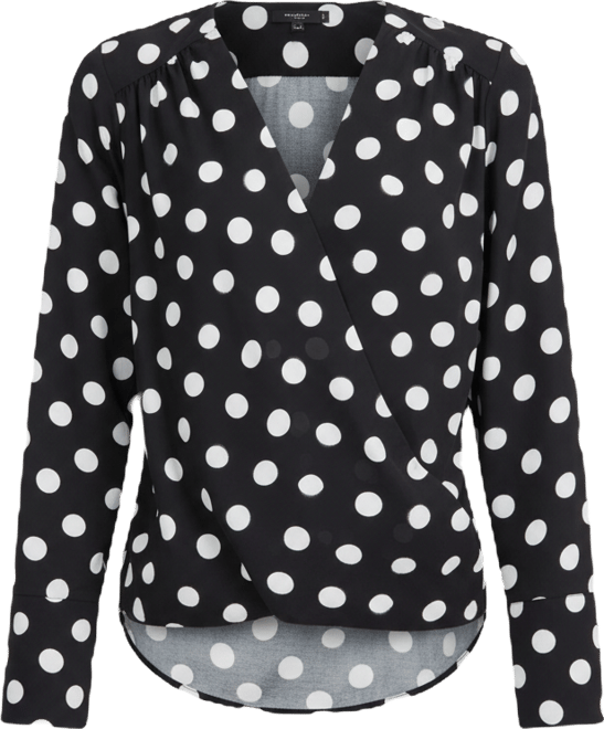 Women's Printed Surplice High-Low Blouse, Macy's Exclusive