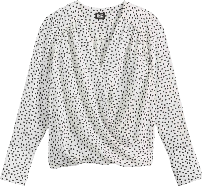 Women's Printed Surplice High-Low Blouse, Macy's Exclusive