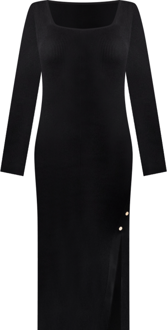 Junior's Square Neck Sweater Dress