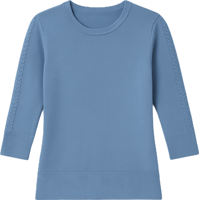 Women's Pointelle 3/4-Sleeve Sweater