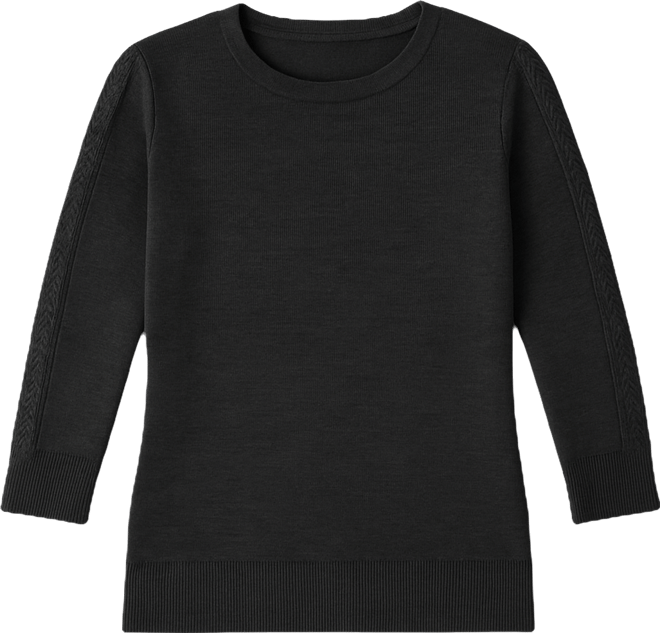 Women's Pointelle 3/4-Sleeve Sweater