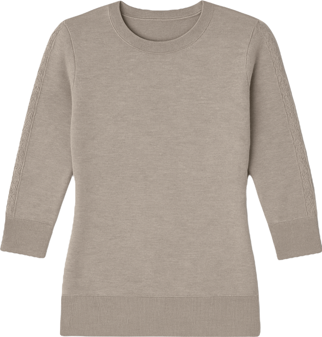 Women's Pointelle 3/4-Sleeve Sweater
