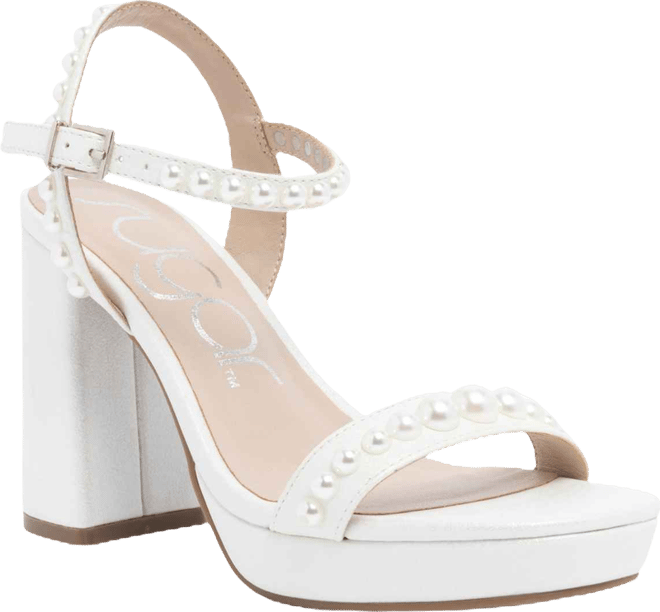 Women's Vallentina Pearl Block Heel Dress Sandals
