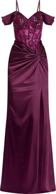Juniors' Sweetheart Neck Gown