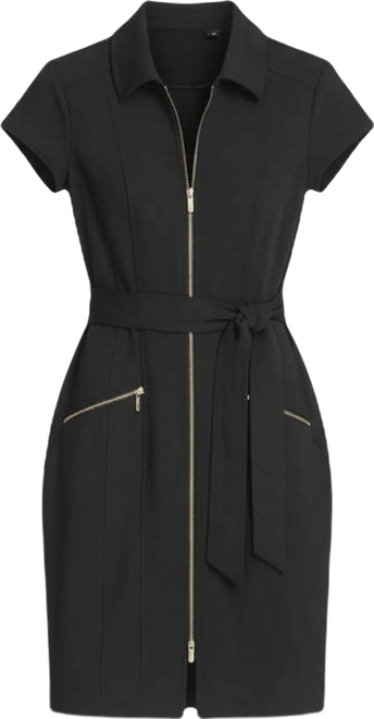 Women's Front Zipper Short Dress