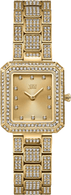 Women's Arc Crystal Diamond (0.06 ct. t.w.) Swiss Quartz Stainless Steel Watch, 23mm