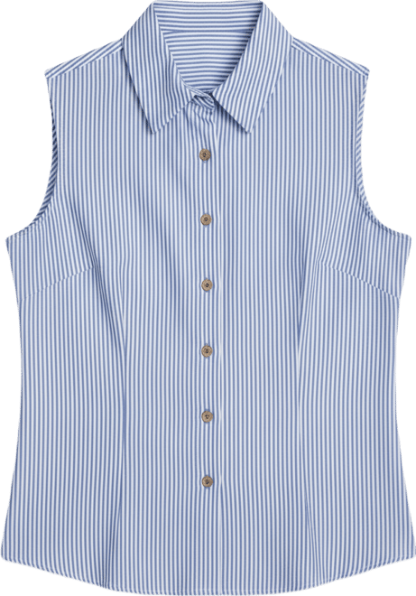 Women's Sleeveless Pinstripe Top