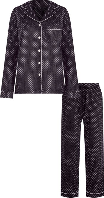 Women's Brushed Micro Stretch Knit Long-Sleeve Pajama Set