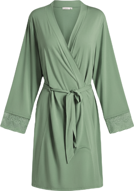 Women's Modal Stretch Knit Long-Sleeve Robe