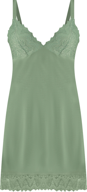 Women's Lace Stretch Knit Long-Sleeve Nightgown