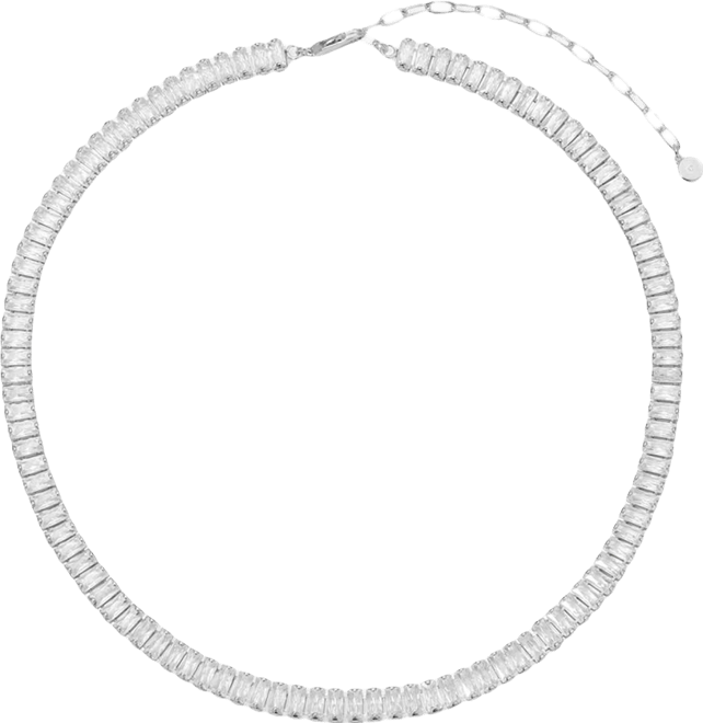 Crystal Baguette Tennis Necklace