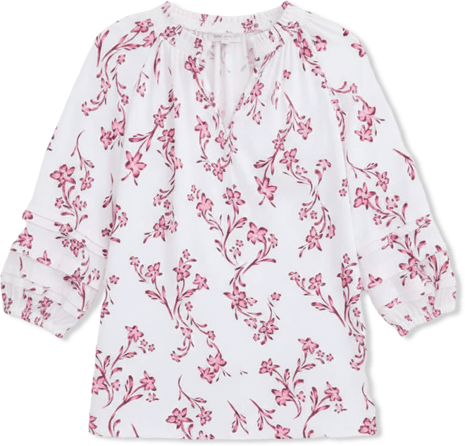 Plus Size Split-Neck 3/4-Sleeve Top, Macy's Exclusive