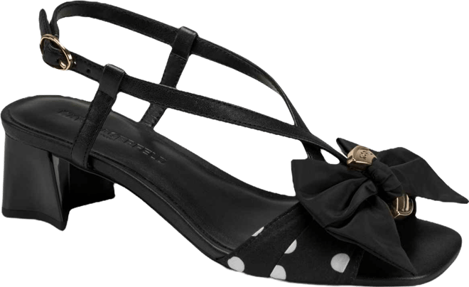 Suttyn Bow Polka-Dot Heeled Sandals