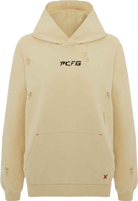 Women's Cotton Long-Sleeve Destroyed Hoodie