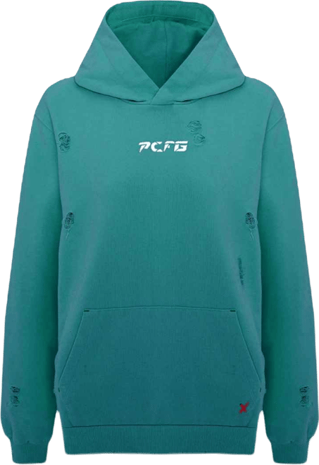 Women's Cotton Long-Sleeve Destroyed Hoodie