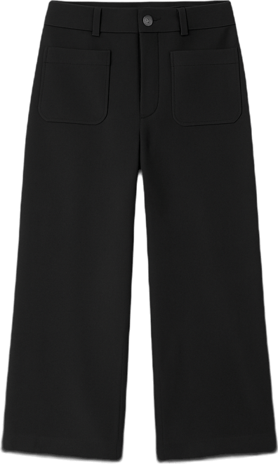 Women's High-Rise Cropped Wide Leg Pants