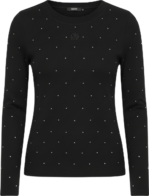 Women's Rhinestone-Embellished Crewneck Sweater