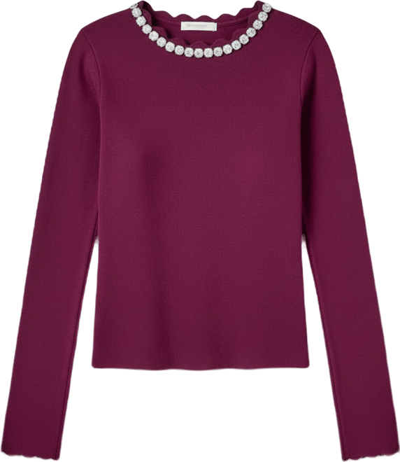Women's Long sleeve jewel top