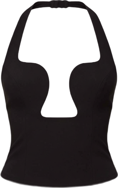 Women's Stassy Abstract Cutout Halter Top