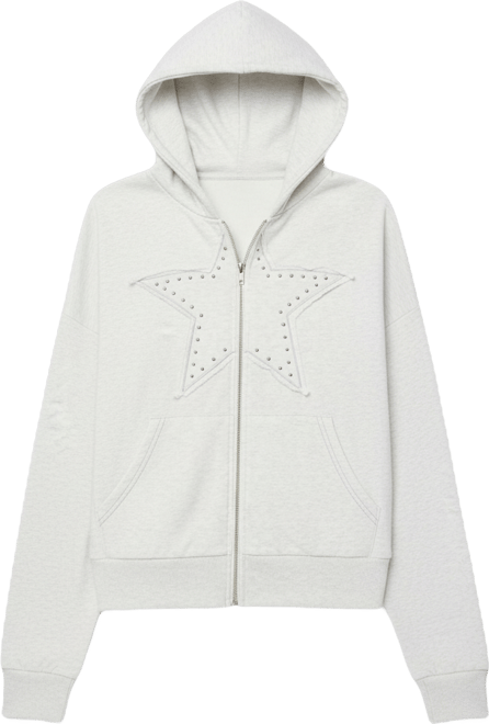 Women's Briela Star Studded Zip Up Hoodie