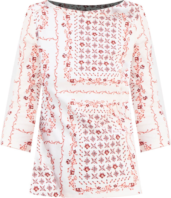 Peite Printed Boat-Neck Pima Cotton Top, Macy's Exclusive