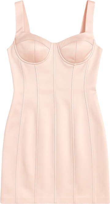 Juniors' Strappy Corset Sweetheart Neck Mini Dress