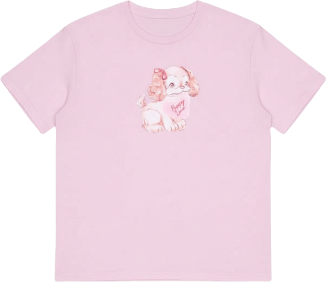 Juniors' Puppy Love Short-Sleeve T-Shirt