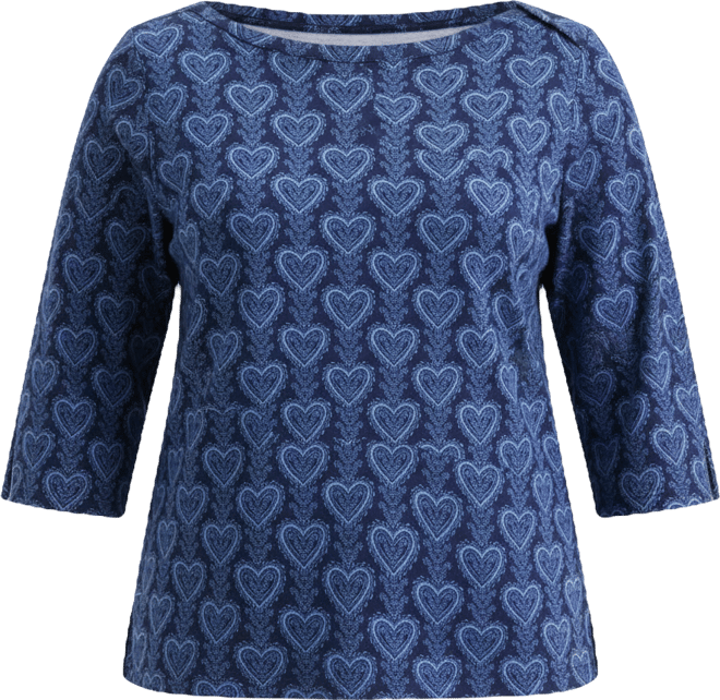 Plus Size Cotton Boat-Neck Top, Macy's Exclusive