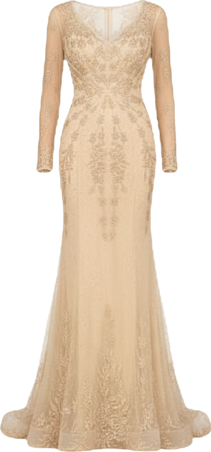 Women's Long Sleeve Lace Mermaid Gown