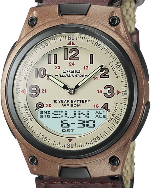 Casio Men's Classic World Time Data Bank Analog/Digital Watch