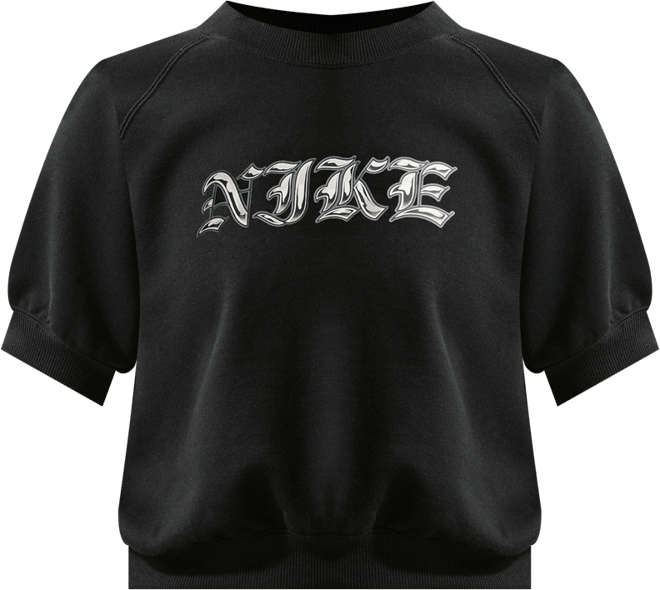 Nike Sportswear Women's Loose Short-Sleeve French Terry Crew-Neck Sweatshirt