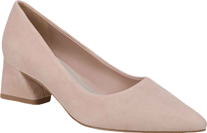 Women's Racer Pointed Toe Block Heel Pumps