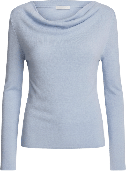 Women's Asymmetrical Drape Front Long-Sleeve Sweater