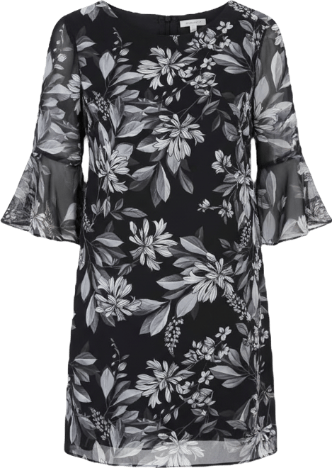 Women's Chiffon Bell-Sleeve Dress