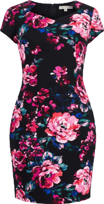 Women's Split-Neck Sheath Dress