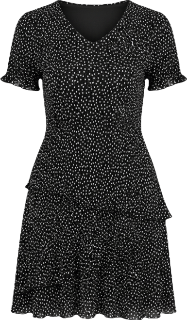 Women's Plisse Tiered Dress