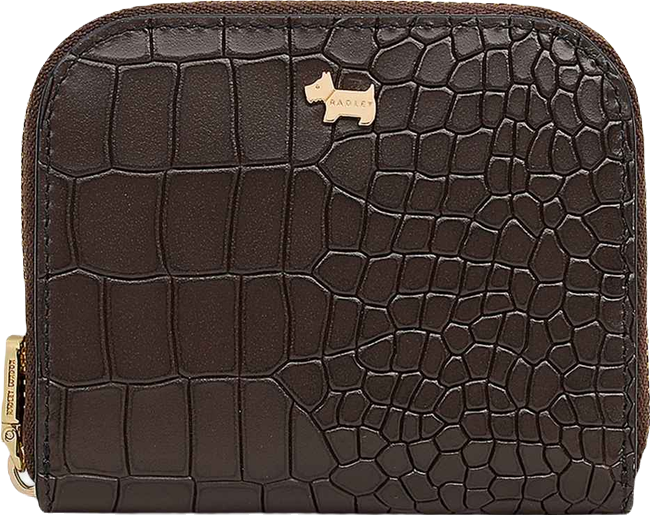 Percy Grove Faux Croc Zip Around Wallet