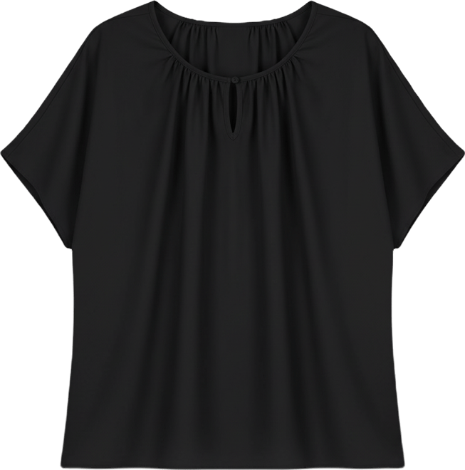 Women's Keyhole Dolman Sleeve Blouse