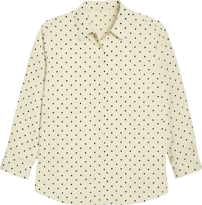 Women's Plus Size Button Front Blouse