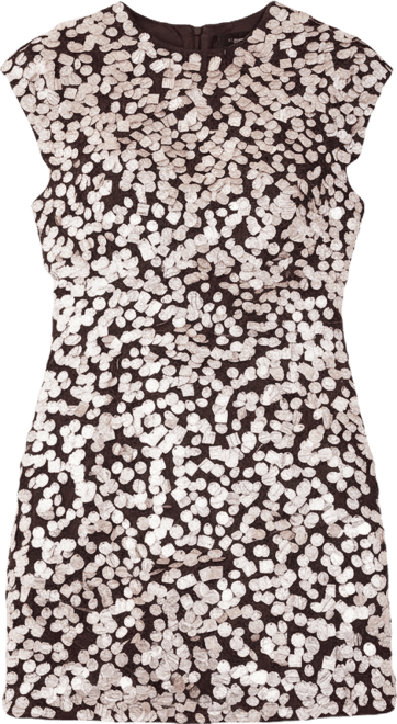 Women's Hand Embellished Cap Sleeve Mini Dress