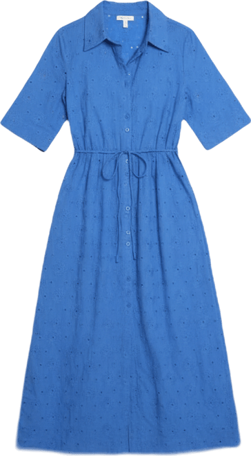 Women's Cooper Embroidered Button Through Midi Dress