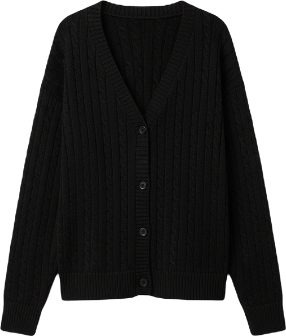 Womens Francine Oversized V Neck Cardigan