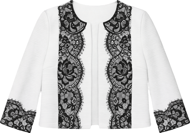 Plus Size Long Sleeve Ponte Cropped Jacket