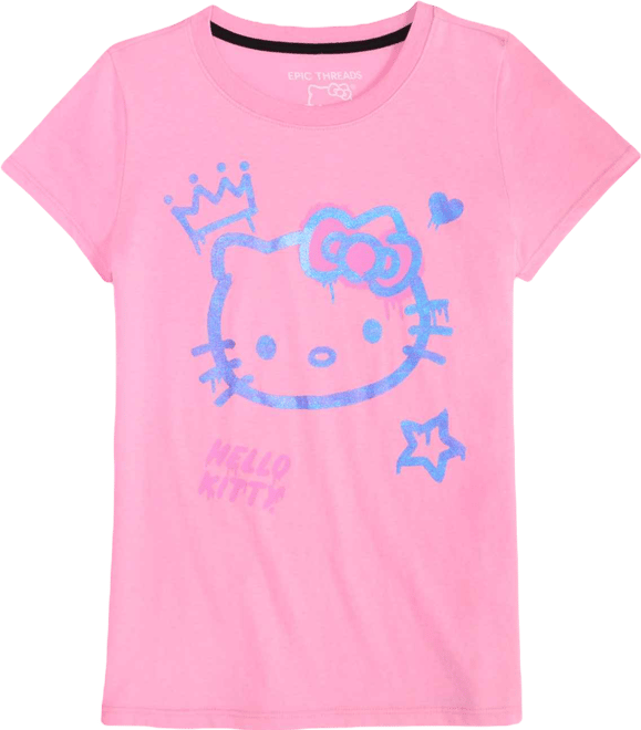 Girls 5-20 Hello Kitty Spray Paint Short-Sleeve T-Shirt, Macy's Exclusive