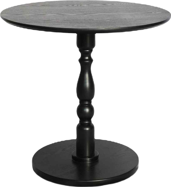 23" Black Round Accent Table