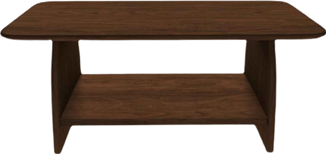 Modern 47" Double-Layer Coffee Table with Storage