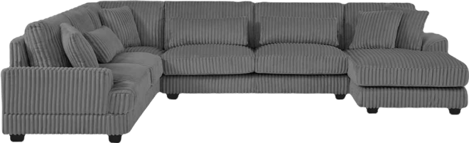 Streamdale 129" U-Shaped Sectional Sofa in Corduroy with Chaise